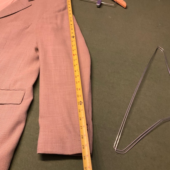 Hugo Boss Mens White Beige Textured Blazer Vintage 80s Made in Italy 48L - Picture 9 of 11